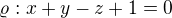 kopírovat do textarea $\varrho : x+ y -z +1 = 0$