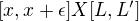 $ [x, x+\epsilon]X [L, L']$