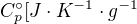 $C_{p}^\circ [J \cdot K^{-1}\cdot g^{-1}$