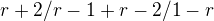 kopírovat do textarea $r+2/r-1 + r-2/1-r$
