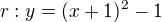 $r: y = (x+1)^{2} -1$