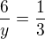 kopírovat do textarea $\frac{6}{y}=\frac{1}{3}$