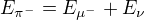 kopírovat do textarea $E_{\pi^-} = E_{\mu^-} + E_\nu$