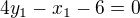 $4y_1-x_1-6=0$