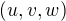 $(u, v, w)$