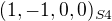 $(1,-1,0,0)_{S4}$