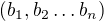 $(b_1,b_2 \dots b_n)$