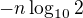 $-n \log_{10} 2$