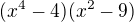 $(x^{4}-4) (x^{2}-9) $
