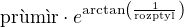$\text{pr�m�r}\cdot e^{\text{arctan}\(\frac{1}{\text{rozptyl}}\)}$