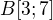 $B[3;7]$