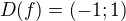 kopírovat do textarea $D(f)=(-1;1)$