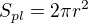 $S_{pl}=2\pi r^{2}$