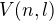 $V(n, l)$