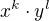 kopírovat do textarea $x^{k}\cdot y^{l}$
