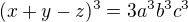 $(x+y-z)^3=3a^3b^3c^3$