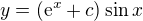$y=(\mathrm{e}^{x}+c)\sin x$