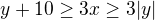 $y+10\geq3x\geq3|y|$