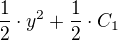 kopírovat do textarea $\frac{1}{2}\cdot y^2+\frac{1}{2}\cdot C_1$