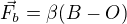 $\vec{F_b} = \beta(B-O)$