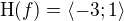 kopírovat do textarea $\text{H}(f)=\langle-3;1\rangle$