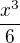$\frac{x^3}{6}$