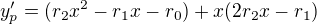 $y'_{p}=(r_{2}x^{2}-r_{1}x-r_{0})+x(2r_{2}x-r_{1})$