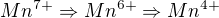kopírovat do textarea $Mn^{7+}\Rightarrow Mn^{6+}\Rightarrow Mn^{4+}$