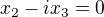 kopírovat do textarea $x_{2}-ix_{3}=0$