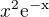 $x^2\rm{e}^{-x}$
