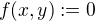 $f(x,y) := 0$