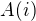 $A(i)$