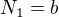 $N_{1}=b$