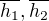 $\overline{h_1}, \overline{h_2}$