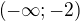 $\left(-\infty;-2\right)$