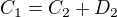$C_1=C_2+D_2$