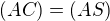 $(AC)=(AS)$