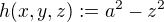 kopírovat do textarea $h(x,y,z) := a^2-z^2$