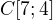$C[7;4]$