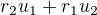 $r_{2}u_{1} + r_{1}u_{2}$