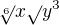 $\sqrt[6]{}x\sqrt{}y^{3}$