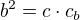 $b^2 = c \cdot c_b$