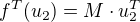 $f^T(u_2)= M\cdot u_2^T$