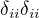 $\delta _{ii}\delta _{ii}$