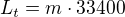 $L_{t}=m\cdot 33400$