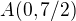 $A (0,7/2)$