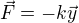 $\vec{F}=-k\vec{y}$