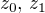$z_0,\,z_1$