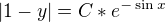 $ |1-y|=C *{e}^{-\sin{x}}$
