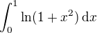 $\int_0^1\ln(1+x^2)\,\textrm{d}x$